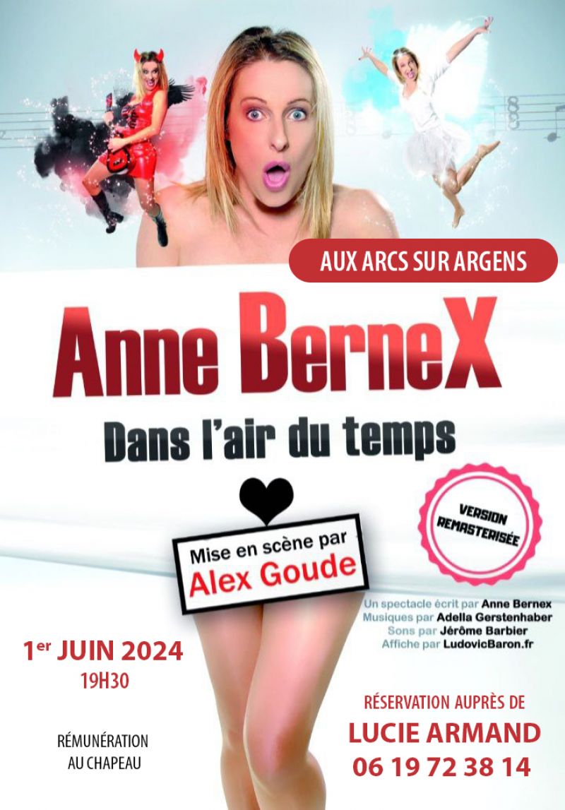 Affiche Anne Bernex 1 juin 2024 aux Arcs sur Argens