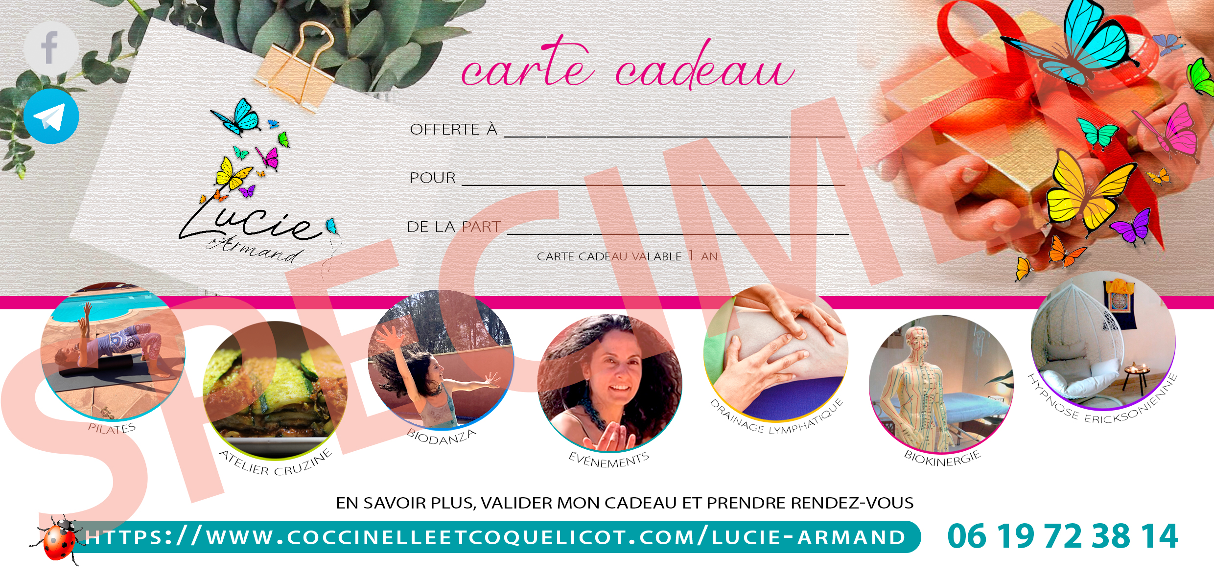 La carte cadeaux de Lucie Armand