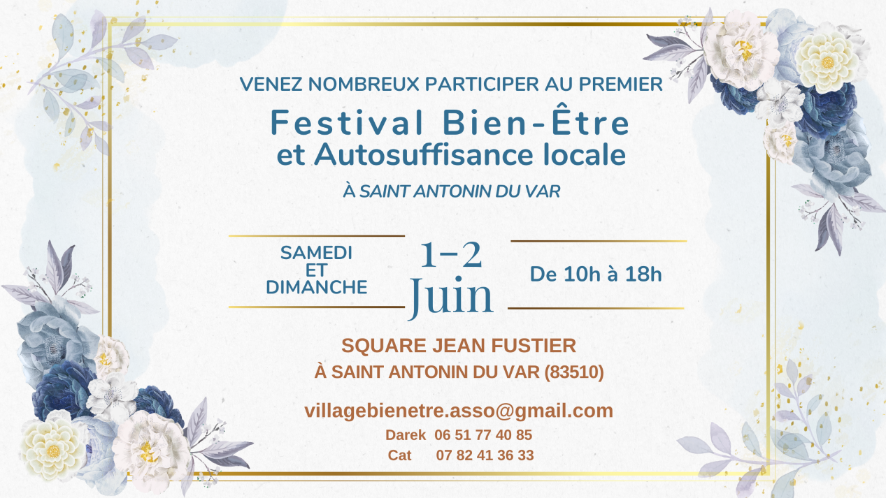 Affiche festival Bien-être Saint Antonin du Var