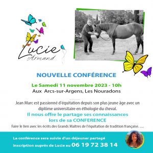 Conférence avec Jean-Marc passionné d'équitation