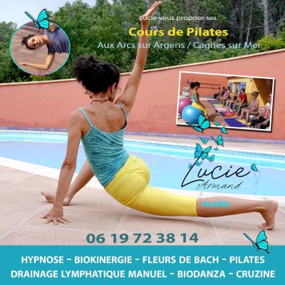 Pilates avec Lucie Armand aux Arcs sur Argens et à Cagnes sur mer