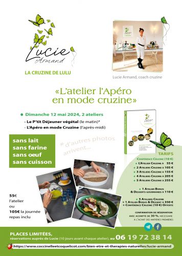 Affiche atelier La Cruzine de Lulu, dimanche 12 mai 2024